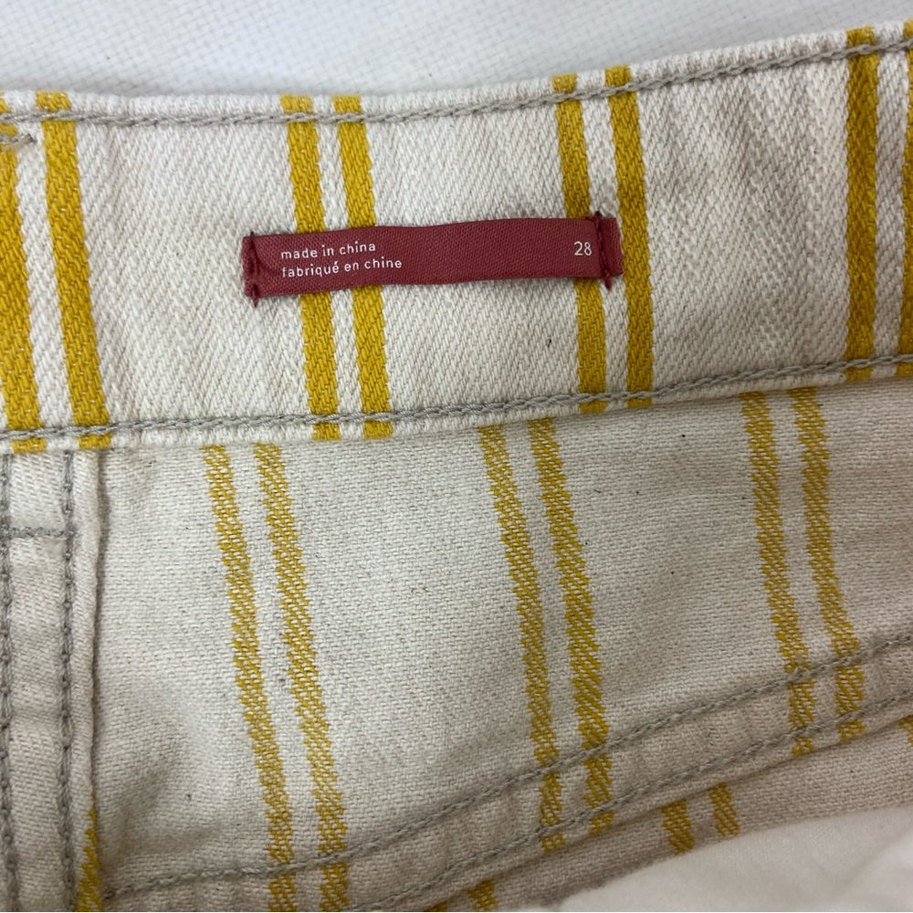 Anthropologie Pilcro Striped Denim Shorts in Yellow 
Size 28 - Picture 6 of 11
